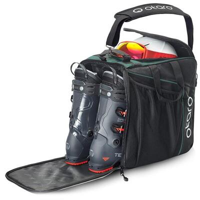 Skischuhtasche mit Helmfach, Schultergurt & Aufstandfläche | Kinder 27L Eisgrau
