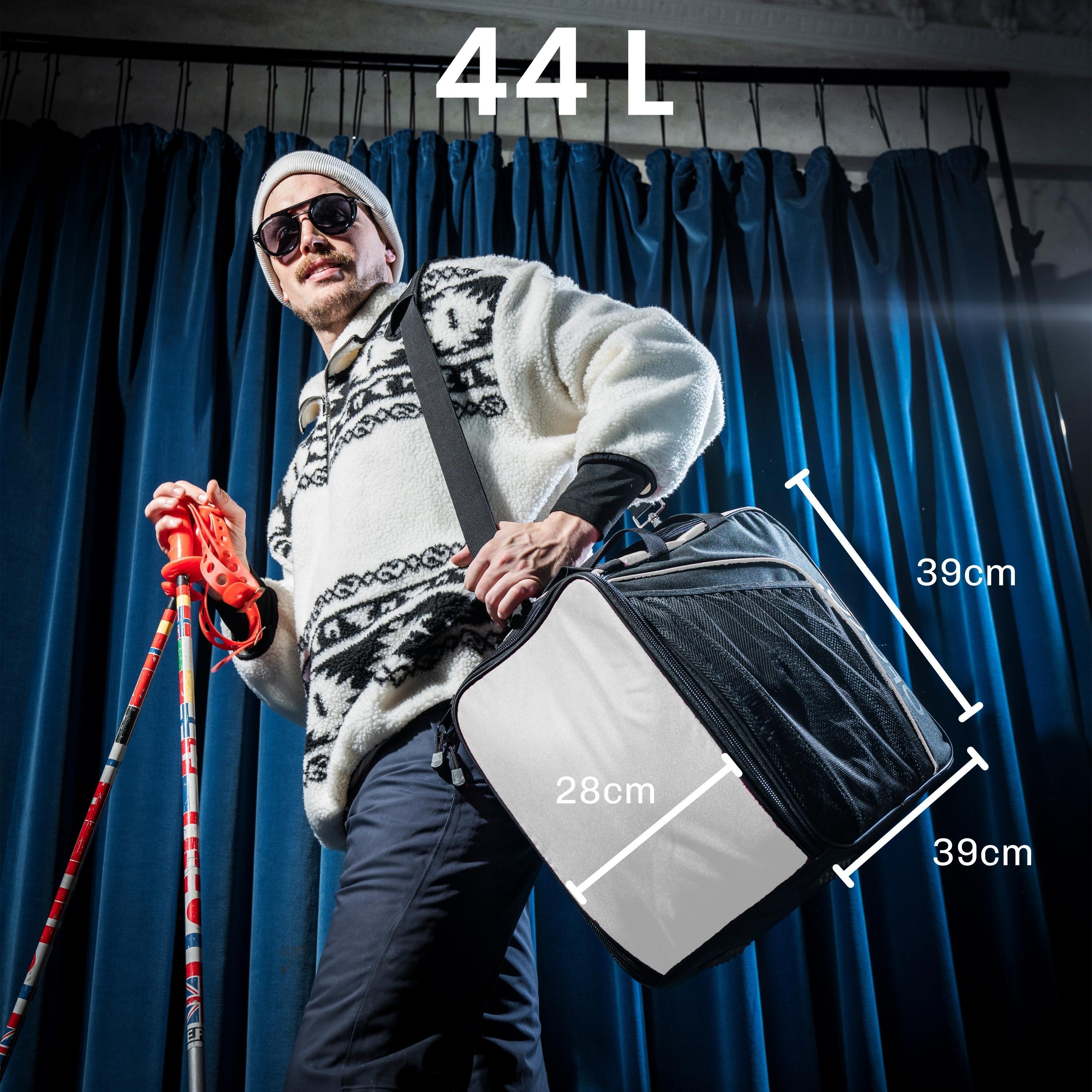 Skischuhtasche mit Helmfach, Schultergurt & Aufstandfläche | Classic 44L Weiß 2/7