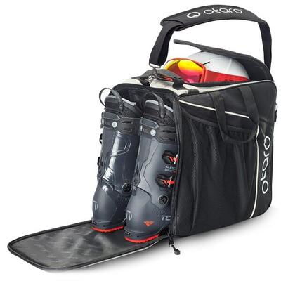 Skischuhtasche mit Helmfach, Schultergurt & Aufstandfläche | Kinder 27L Eisgrau