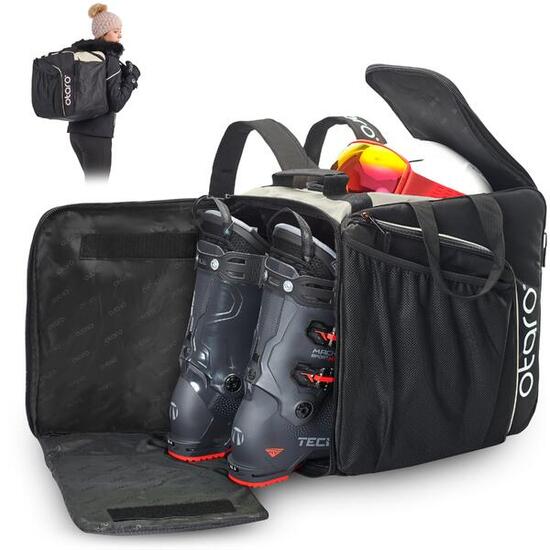 Borsa porta scarponi da sci porta zaino | Pro 57L Rock Grigio