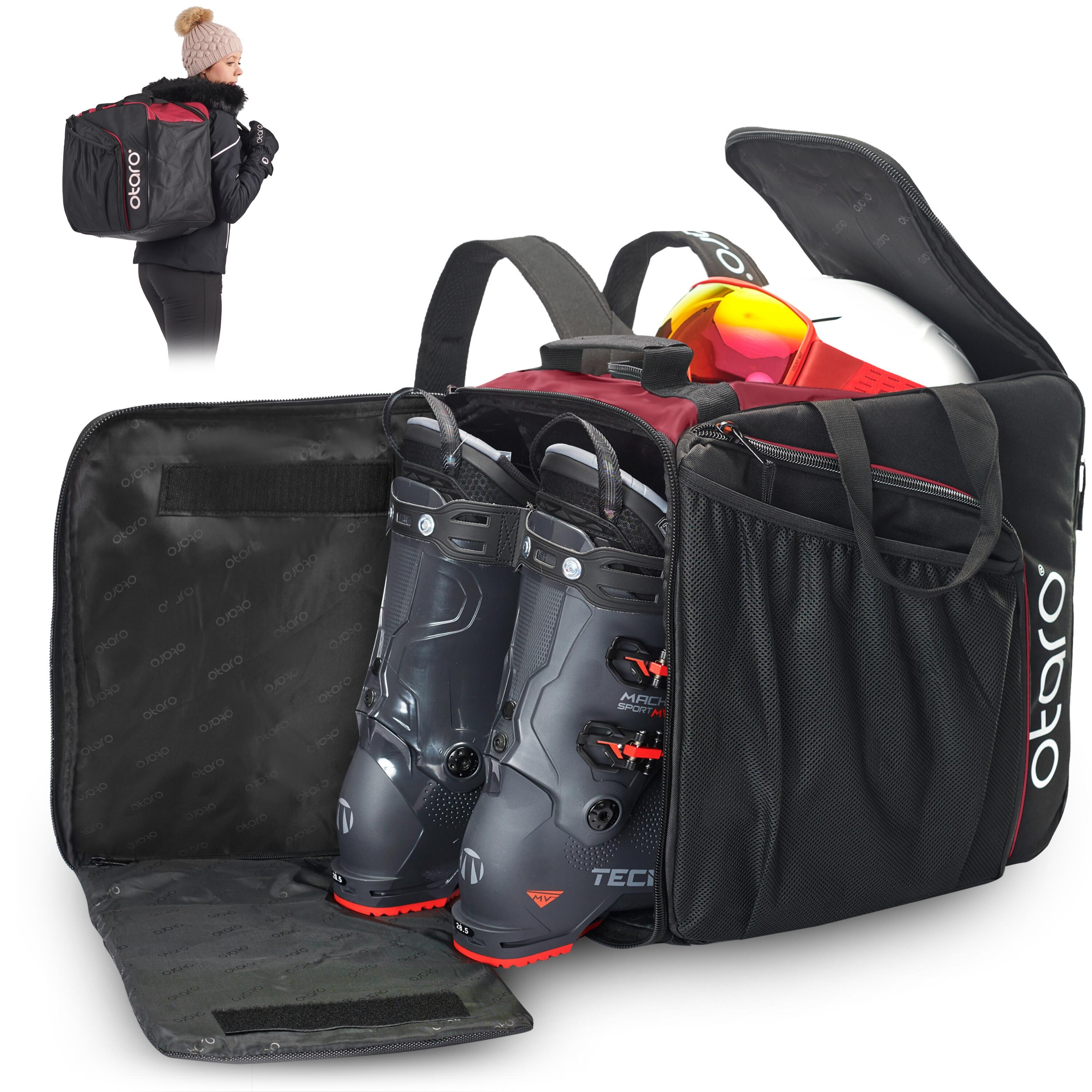 Otaro - Sac À Dos Pour Chaussures De Ski + Compartiment Pour Casque | Pro 57l Bordeaux - Sac À Chaussures - Blanc|noir|rouge - Decathlon