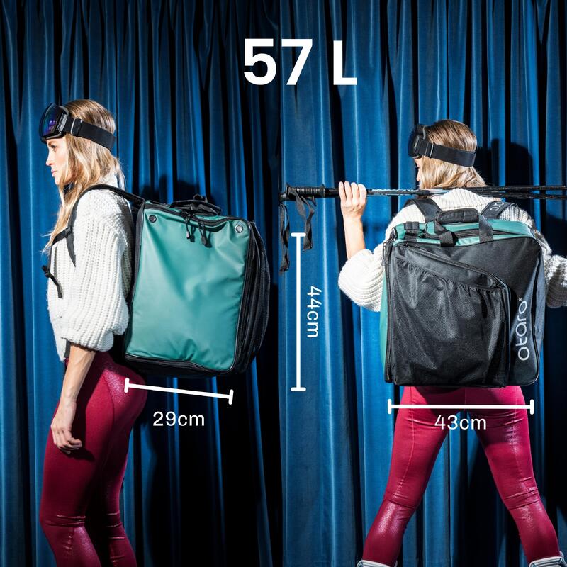 Bolsa para botas de esquí con porta mochilas | Pro 57L verde