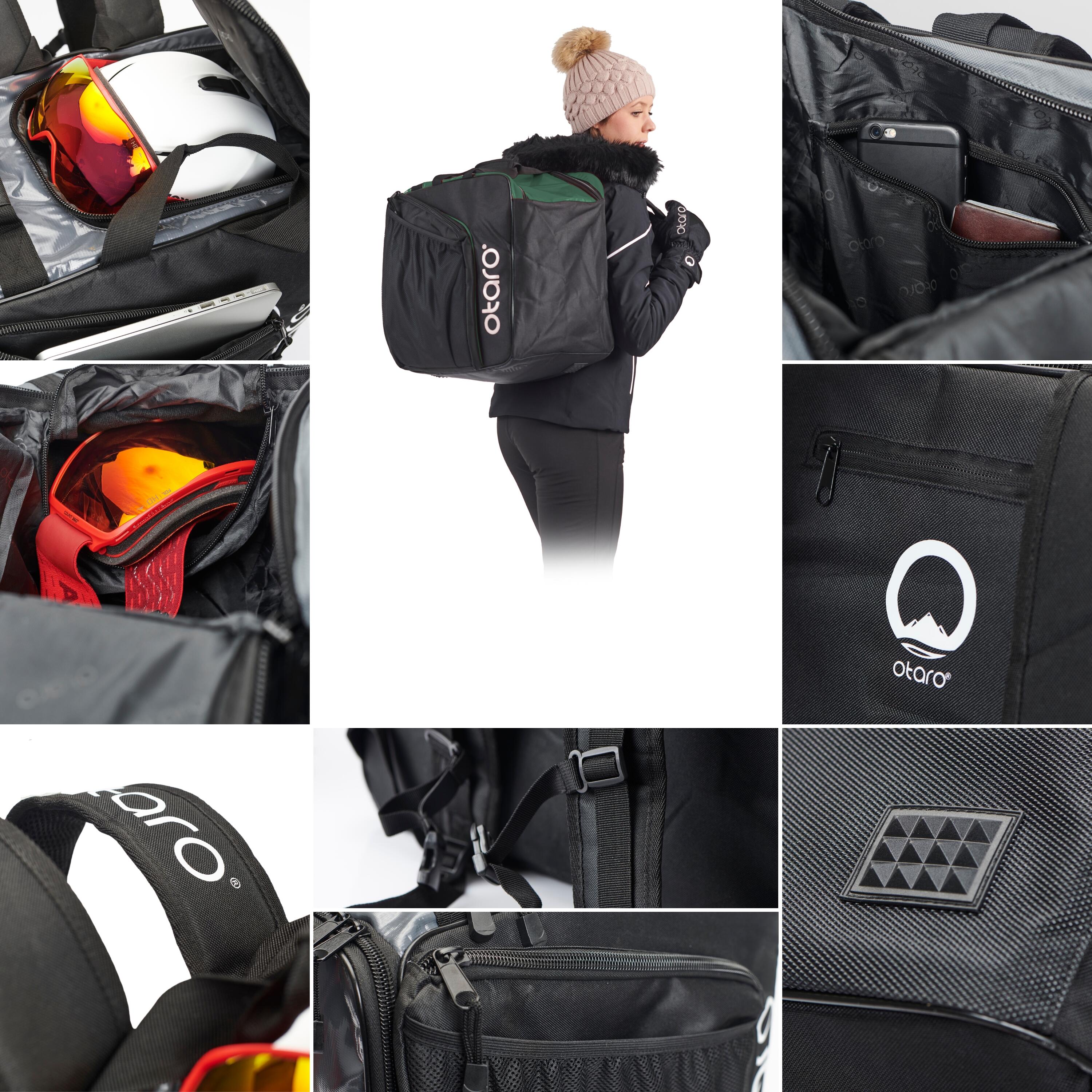 Skischuhtasche mit Helmfach, Rucksackträger & Aufstandfläche  | Pro 57L Lavendel 4/6