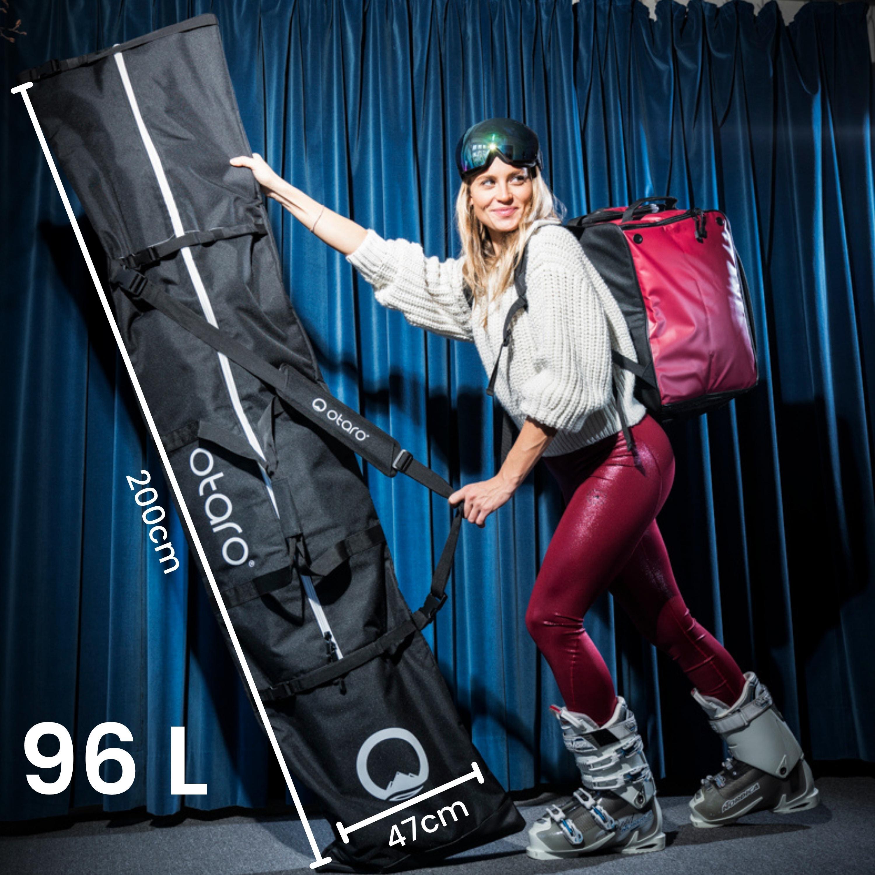Borsa da sci con tracolla 200cm regolabile | 2 paia di sci 2/7
