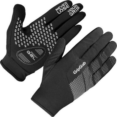 Fietshandschoenen lange vinger maat l - ride windproof zwart