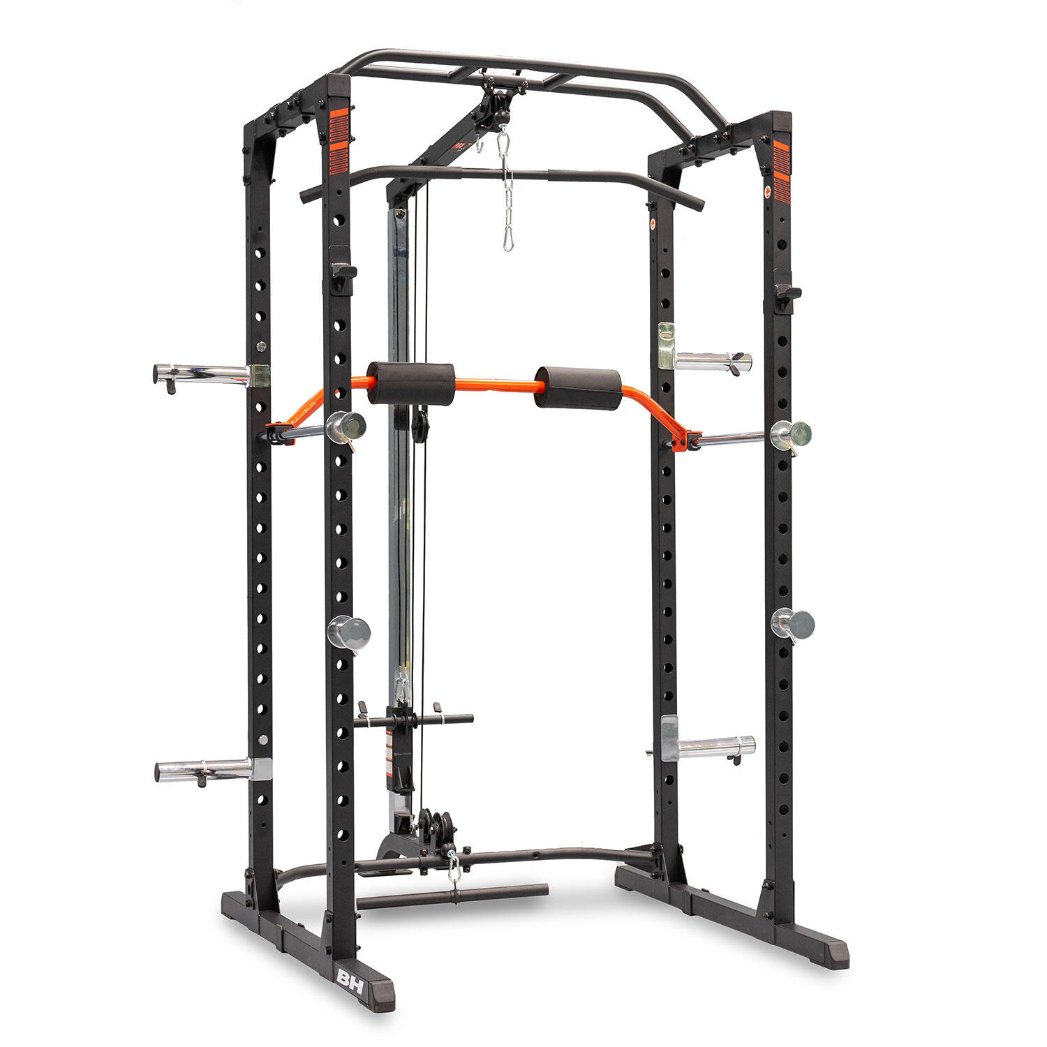 Bh Fitness - Rack De Musculation Avec Poulie G315 Power Cage - Rack À Squat - Gris|noir|rouge - Taille Unique - Decathlon