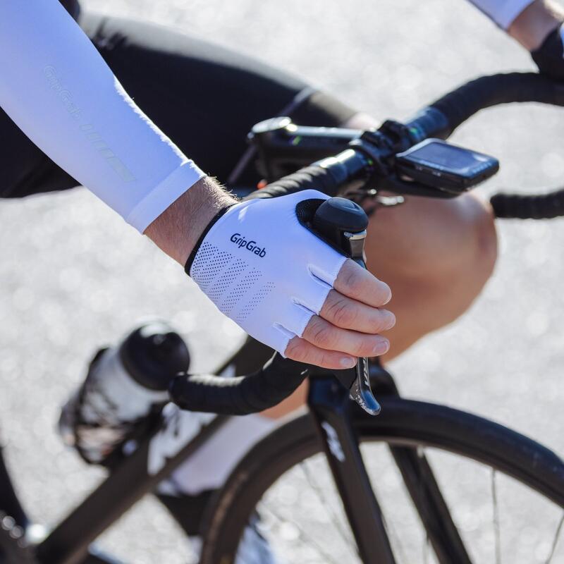 Fahrradhandschuhe mit kurzen Fingern Größe XL - EasyRider Padded weiß