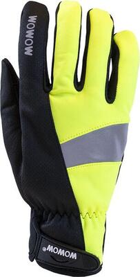 Fietshandschoenen in fluo winddicht maat l- cycle gloves 2.0 geel/zwart