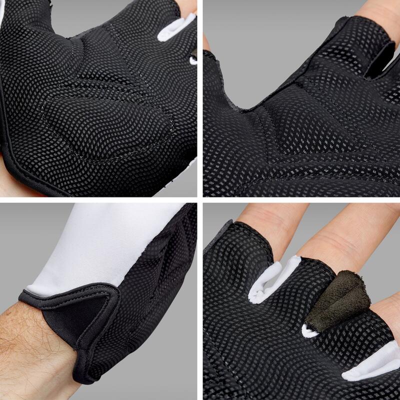 Fahrradhandschuhe mit kurzen Fingern Größe XL - EasyRider Padded weiß