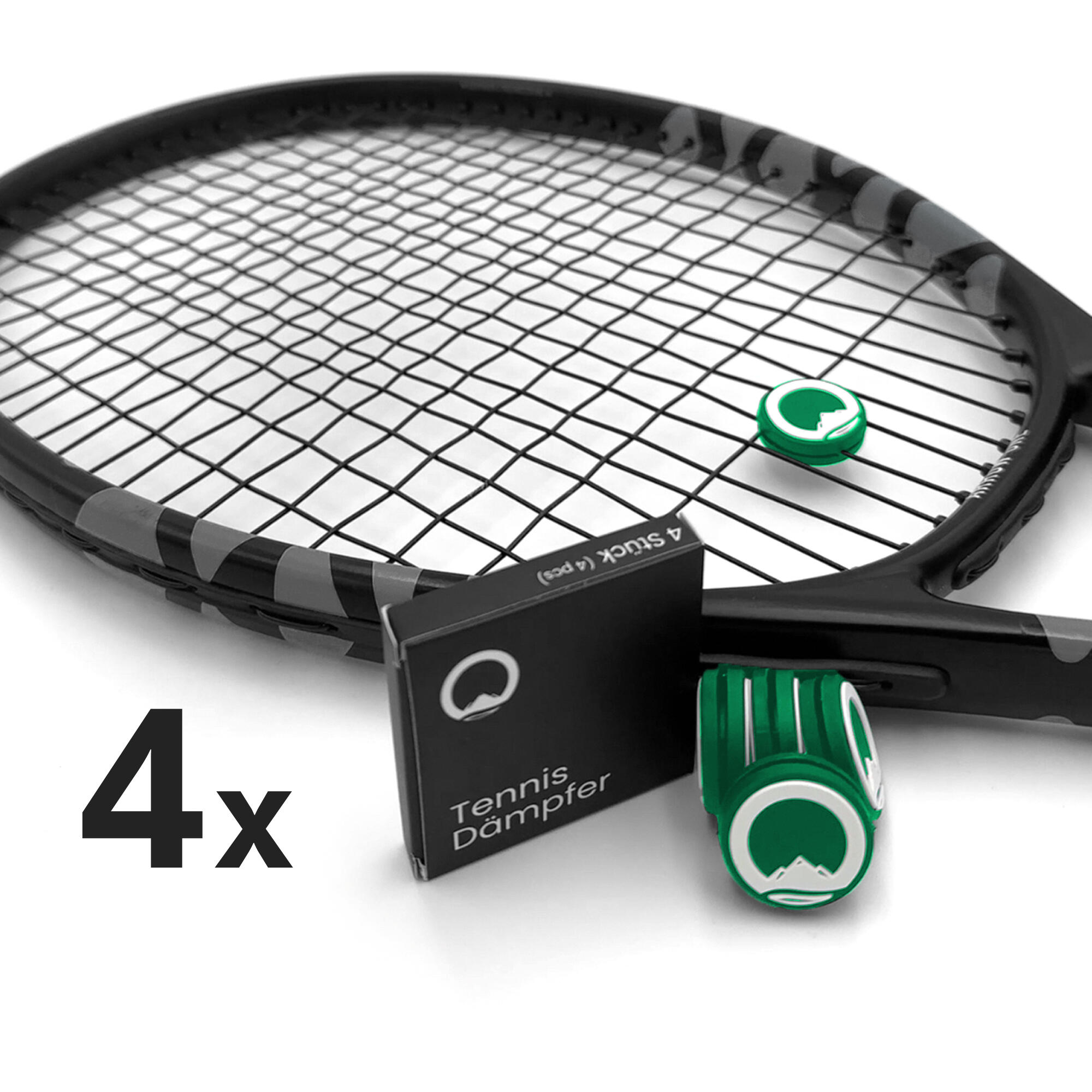 Amortisseur Anti-vibration Pour Raquette De Tennis – Silicone Souple, S’installe Au Milieu Des Cordes (bleu/noir/orange)