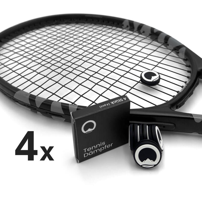 Amortiguador para raqueta de tenis 4 uds. | 100% reciclado - Negro/Blanco