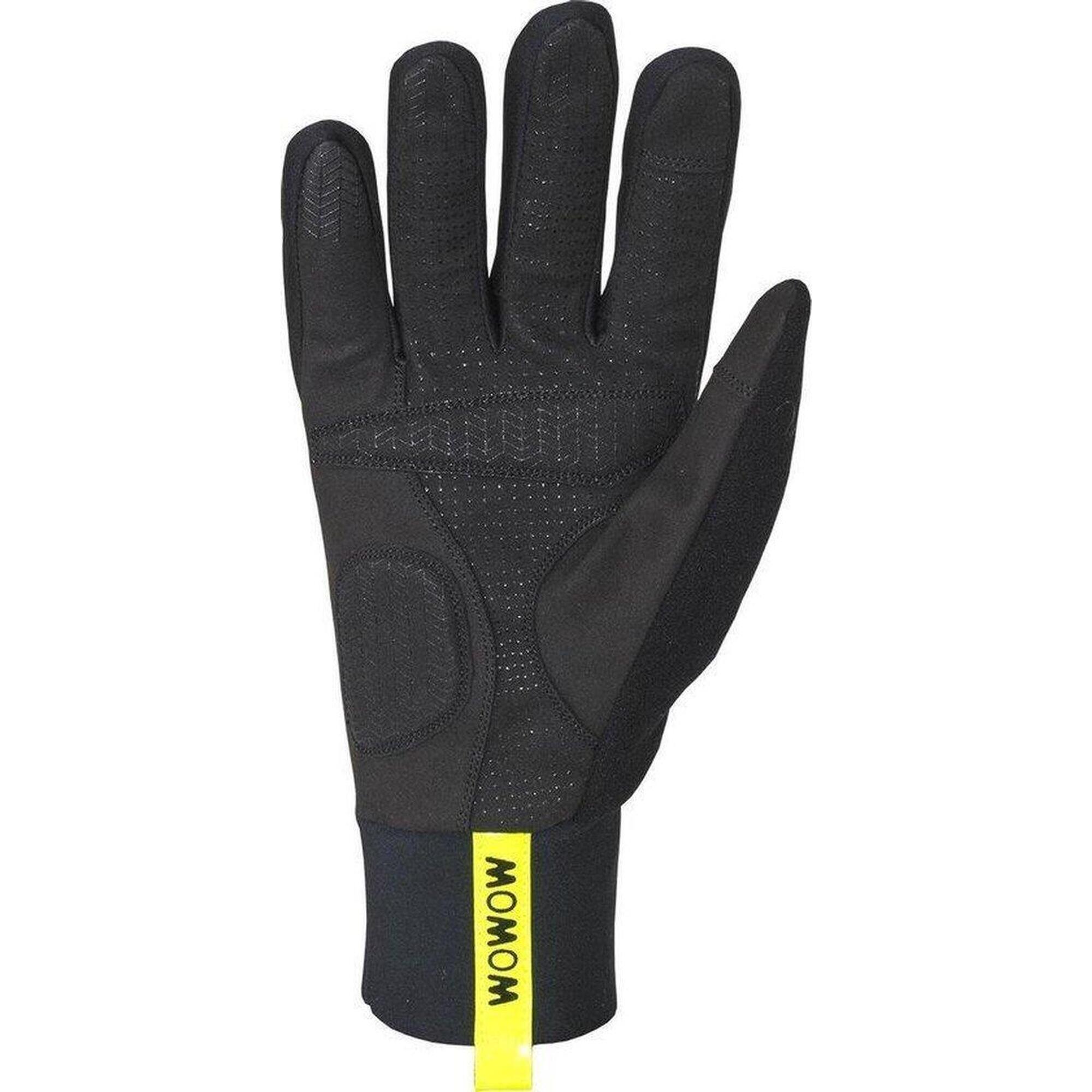 Gants vélo doigts longs réfléchissants taille M - Nightstroke argent/jaune