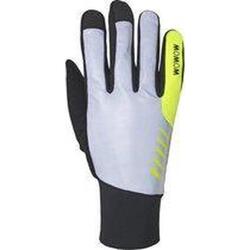 Gants vélo doigts longs réfléchissants taille M - Nightstroke argent/jaune