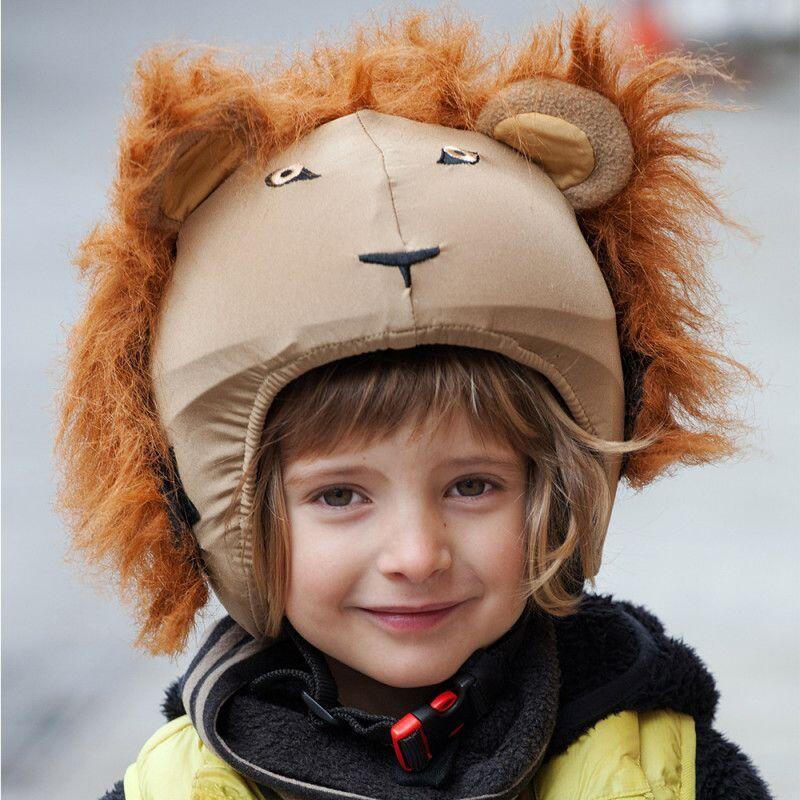 Housse de casque fantaisie - Coolcasc - Lion marron - Taille unique 4/7