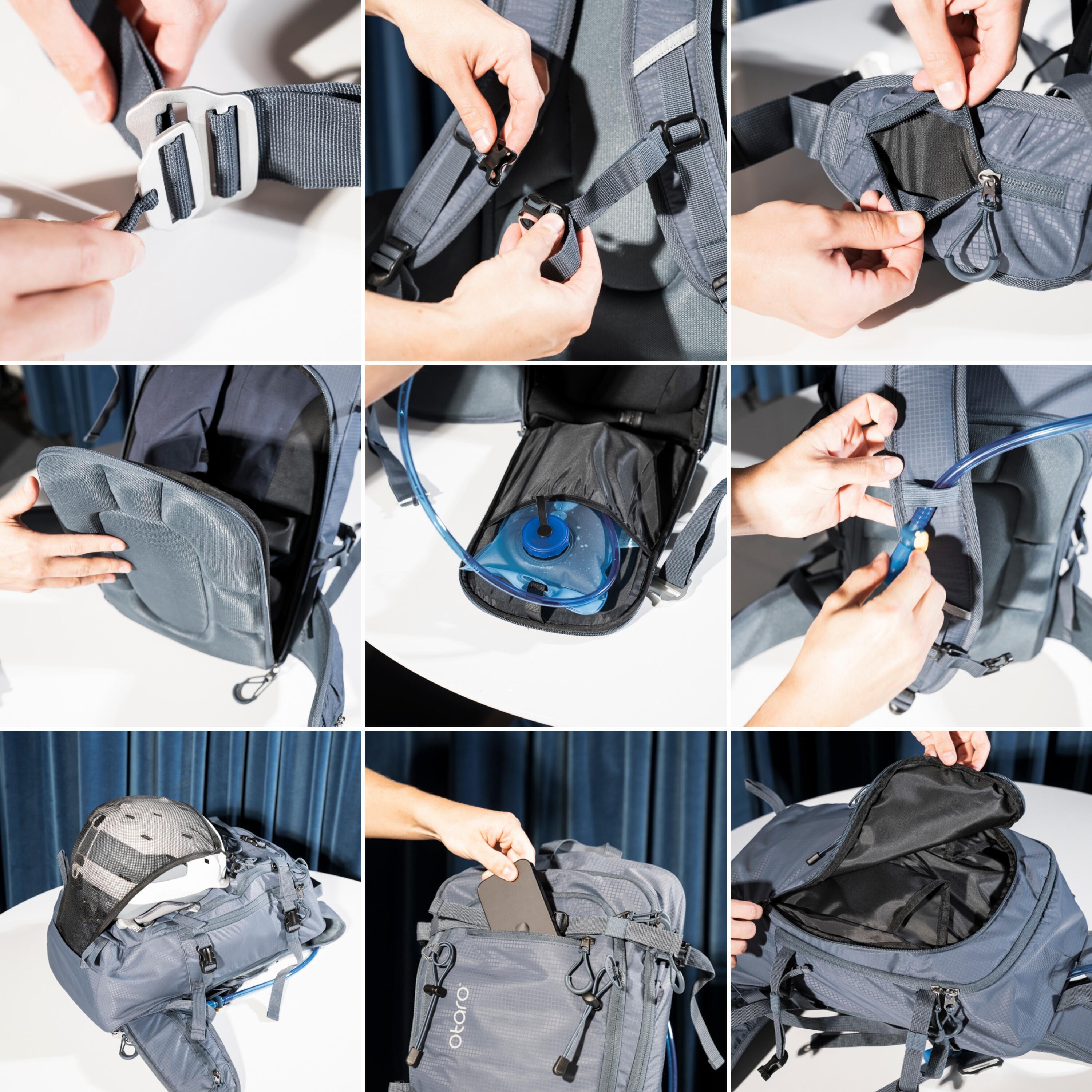 Sac à Dos Randonnée 30L Otaro - Ventilation Dorsale, Housse De Pluie, Compatible Poche à Eau