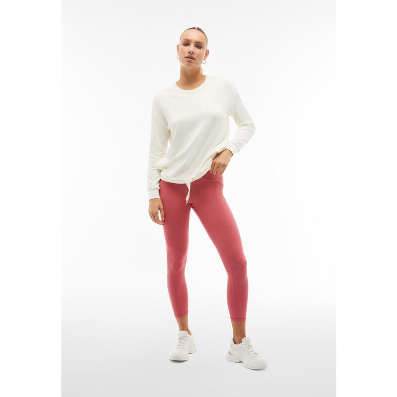 Legging 7/8 taille super haute et imprimé blanc et argent