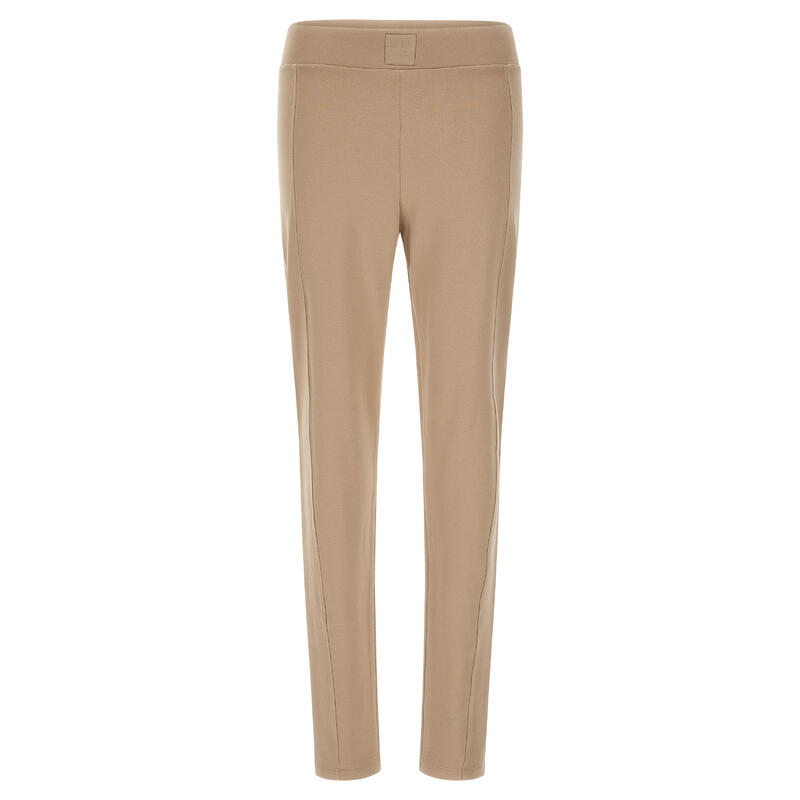 Pantalon ajusté en molleton de viscose avec couture centrale