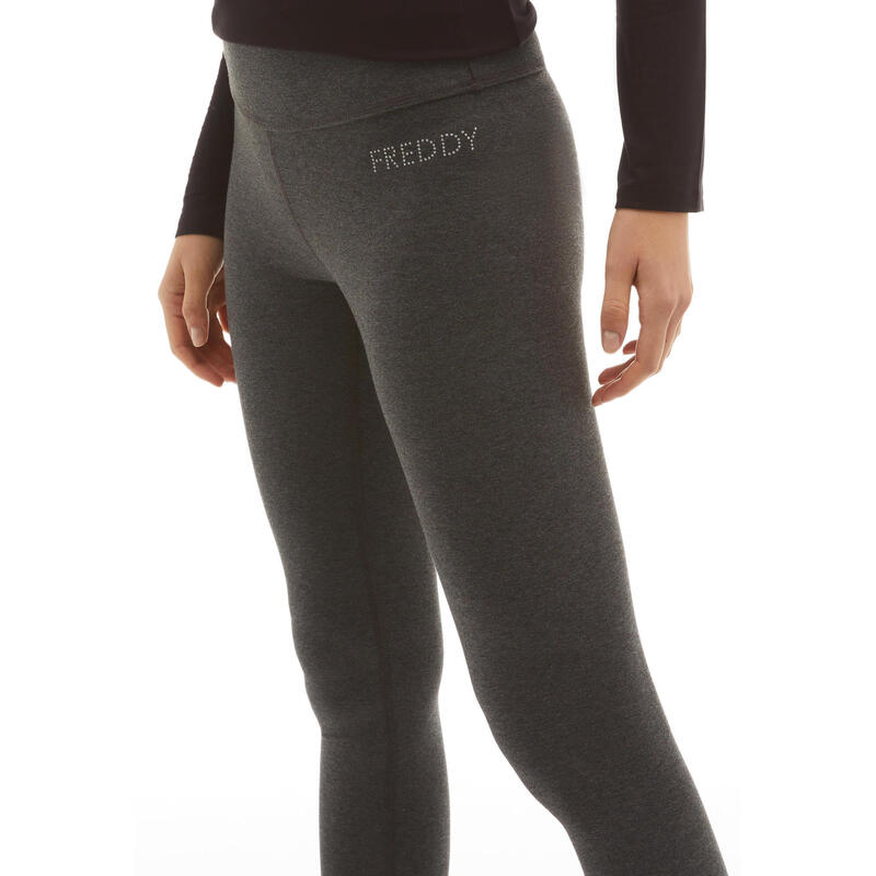 Legging noir mélangé SuperFit 7/8 taille haute en jersey