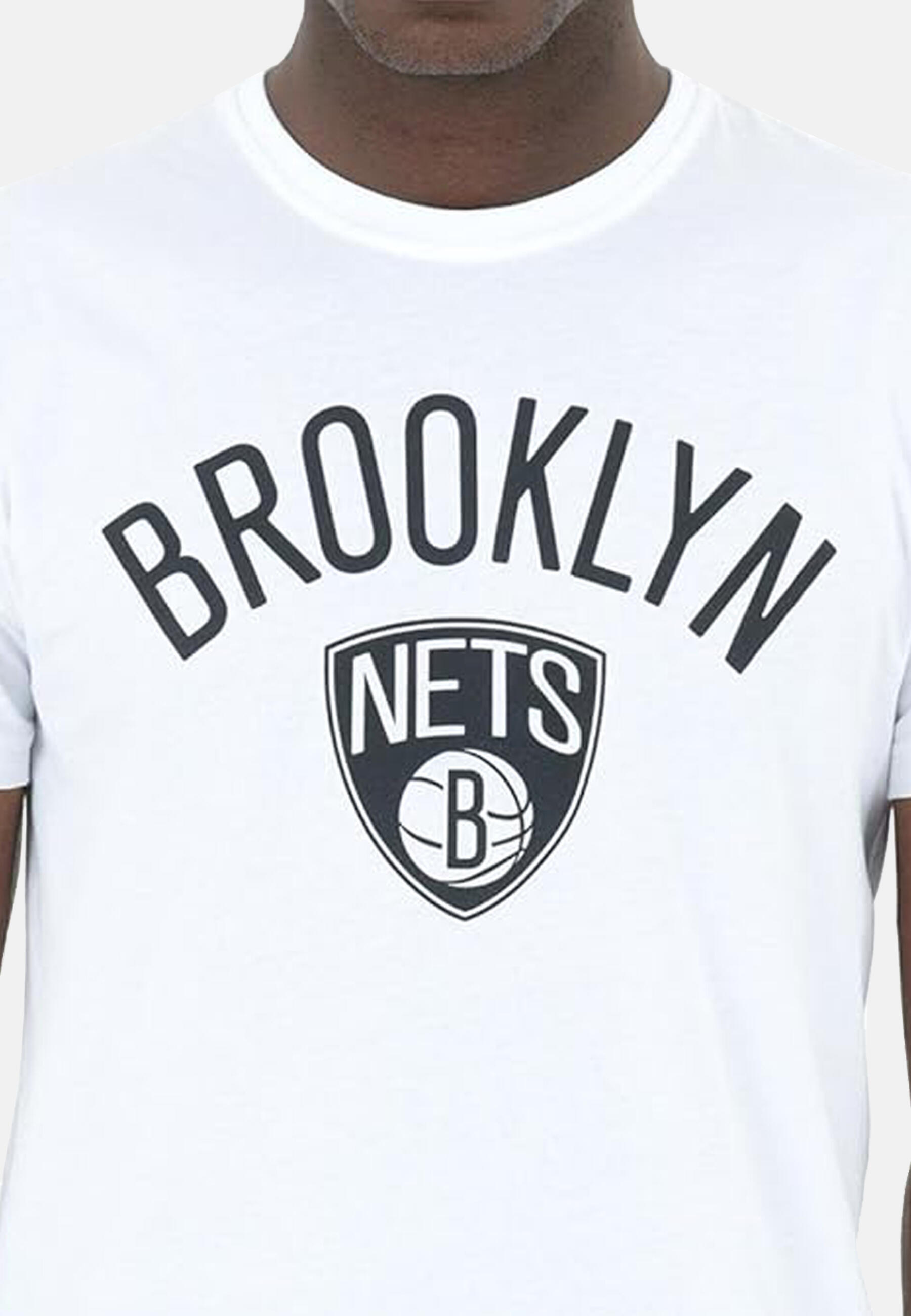 T-Shirt NBA Brooklyn nets New Era Team logo Blanc pour Homme 5/6