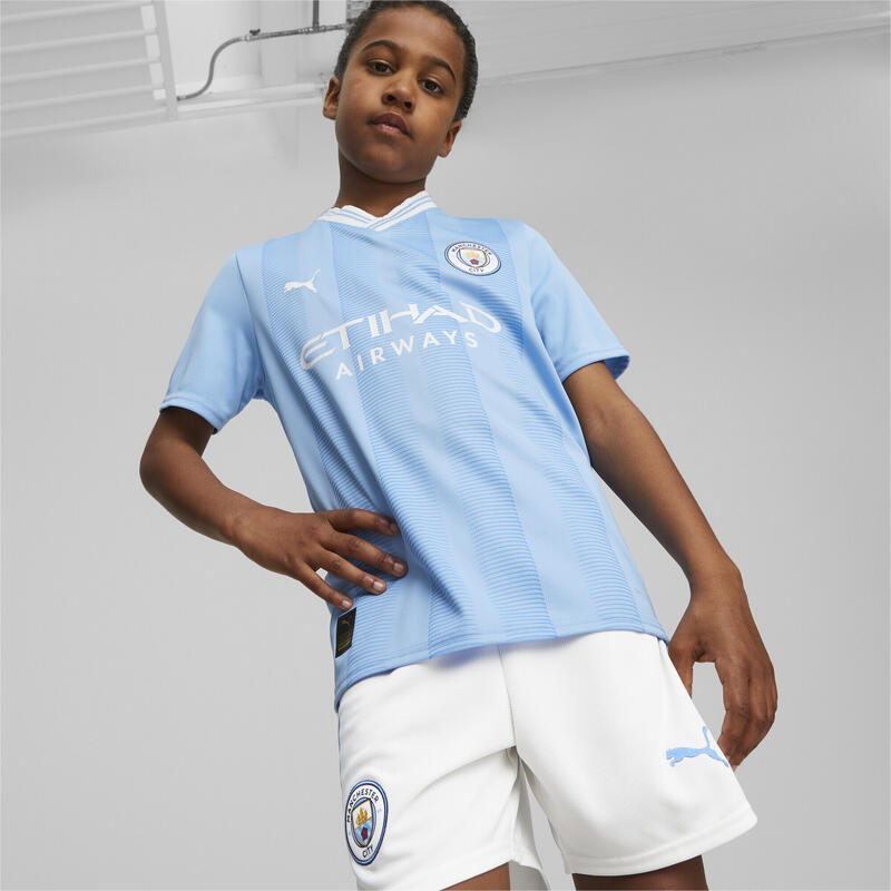 Manchester City F.C. Replica-Heimtrikot Jugendliche PUMA Team Light Blue White