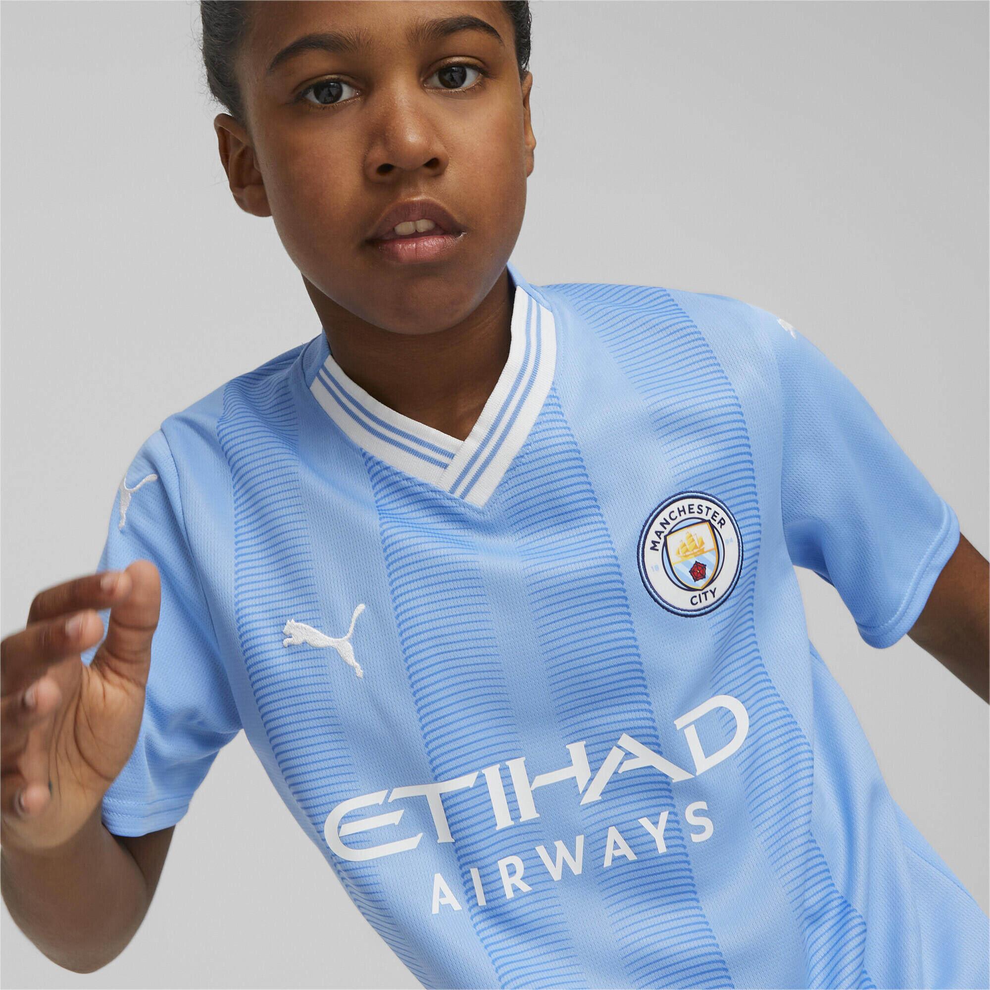 Camiseta deportiva Niño Manchester City F.C. réplica local PUMA 4/5