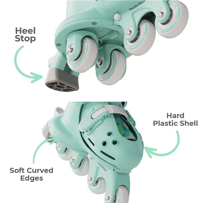 PATINS EVOLUCIONÁRIOS TWISTA T.23-28 PARA CRIANÇAS YVOLUTION VERDE 4/8