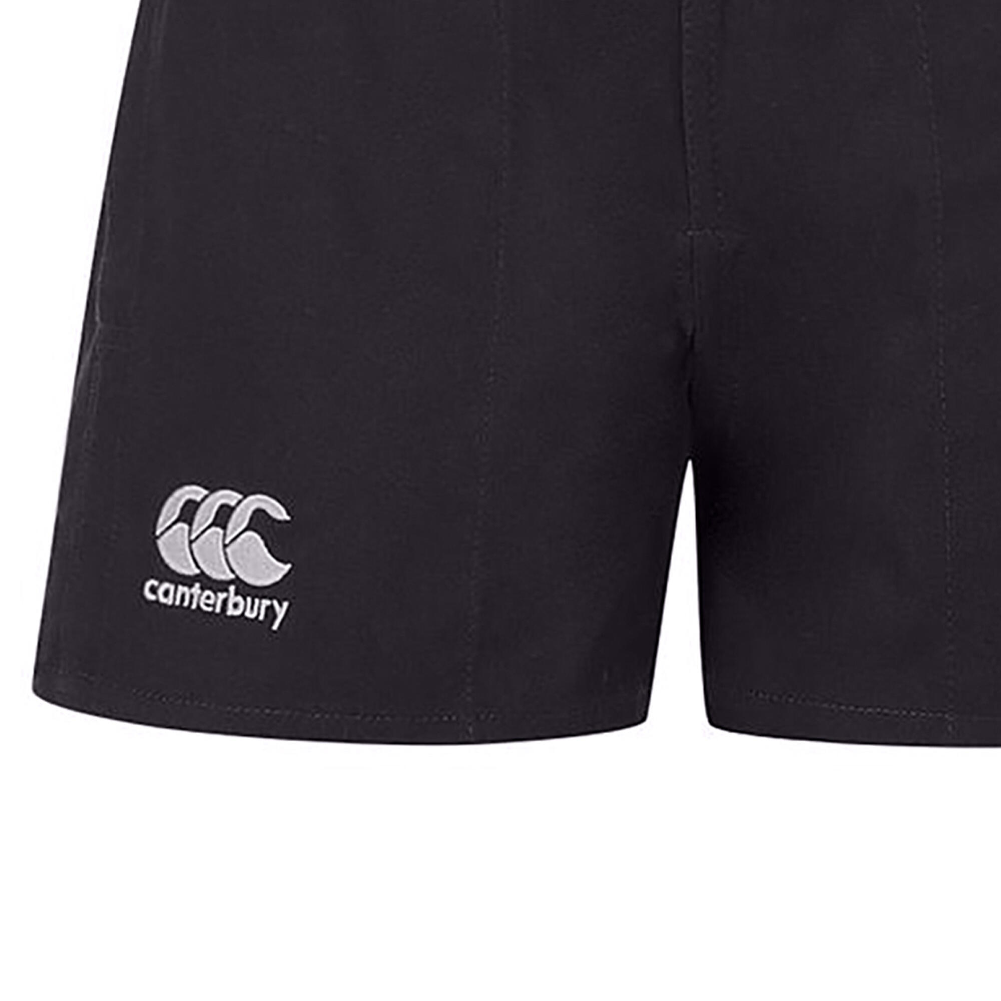 Childrens/Kids Polyester Rugby Shorts (Black) 3/3