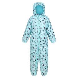 Kinder/Kinderen Printed Splat II Hooded Regenpak (Koel Aqua)