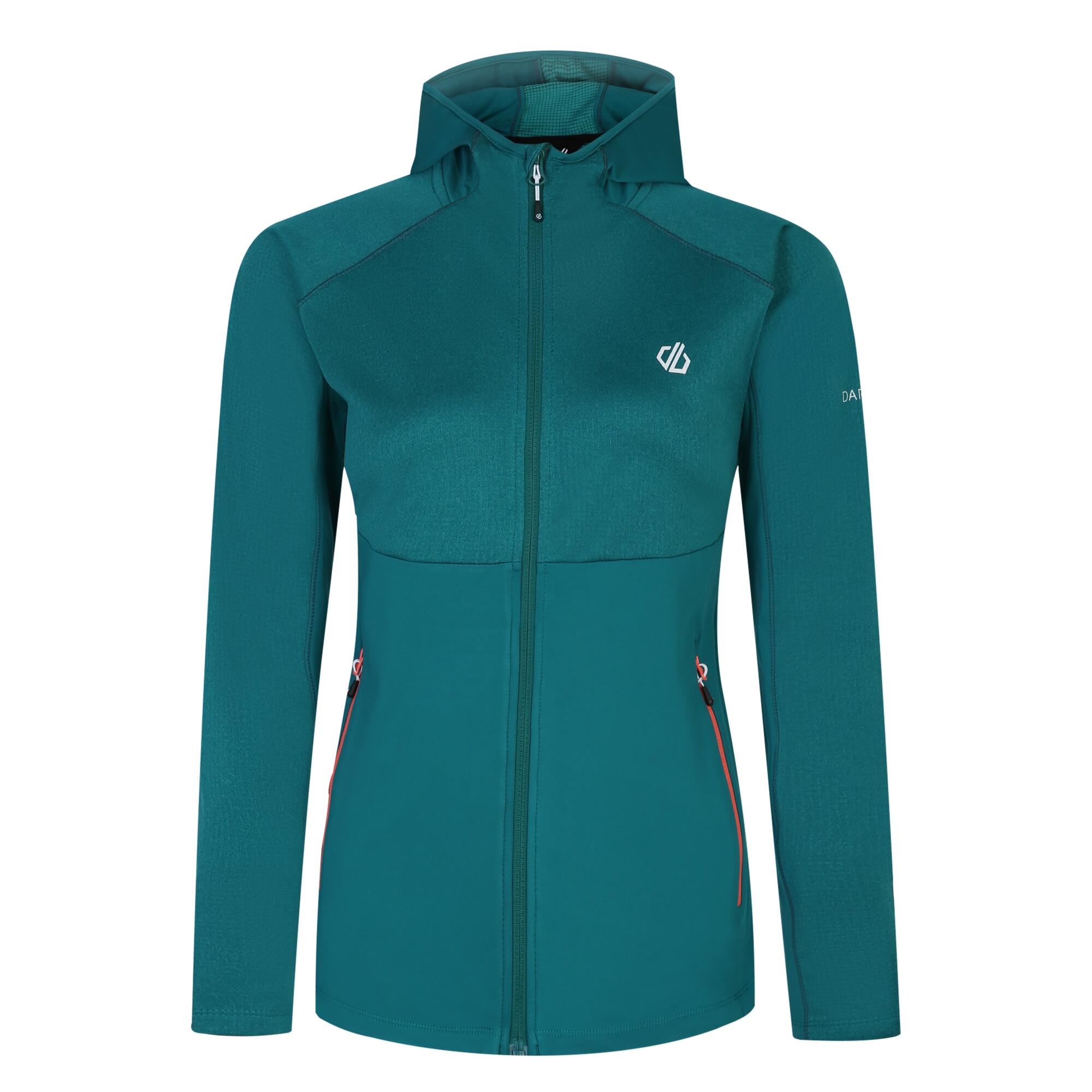 Womens/Ladies Convey II Hooded Core Stretch Midlayer (Fortune Green) 1/5