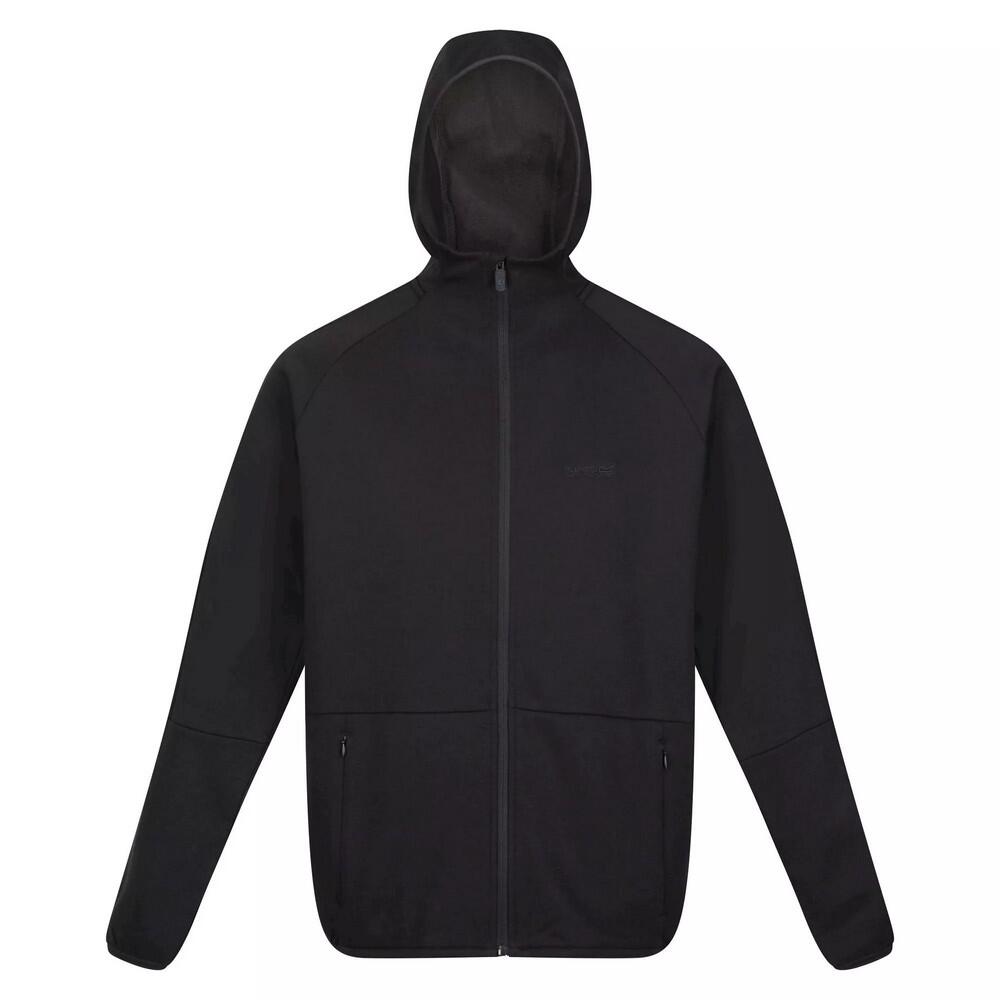 REGATTA Mens Glenton Fleece Full Zip Hoodie (Black)