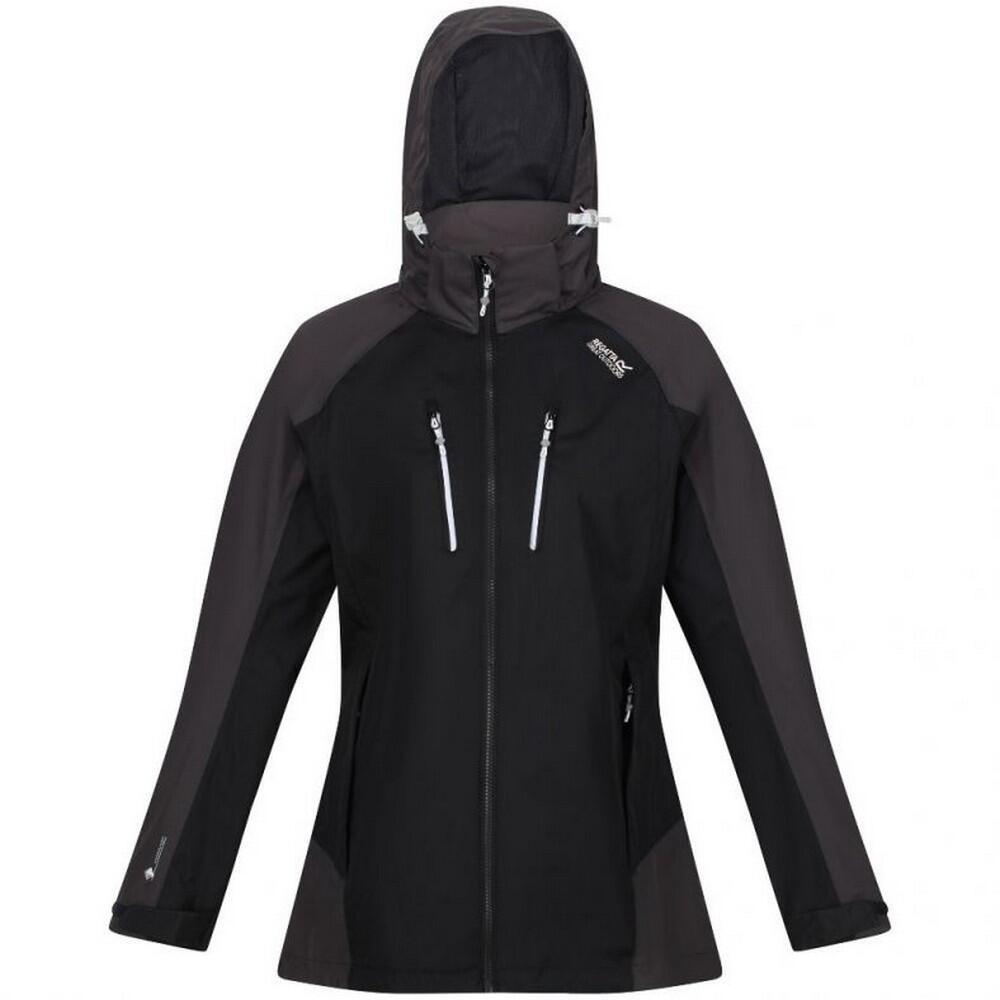 REGATTA Womens/Ladies Calderdale IV Waterproof Jacket (Black/Ash)