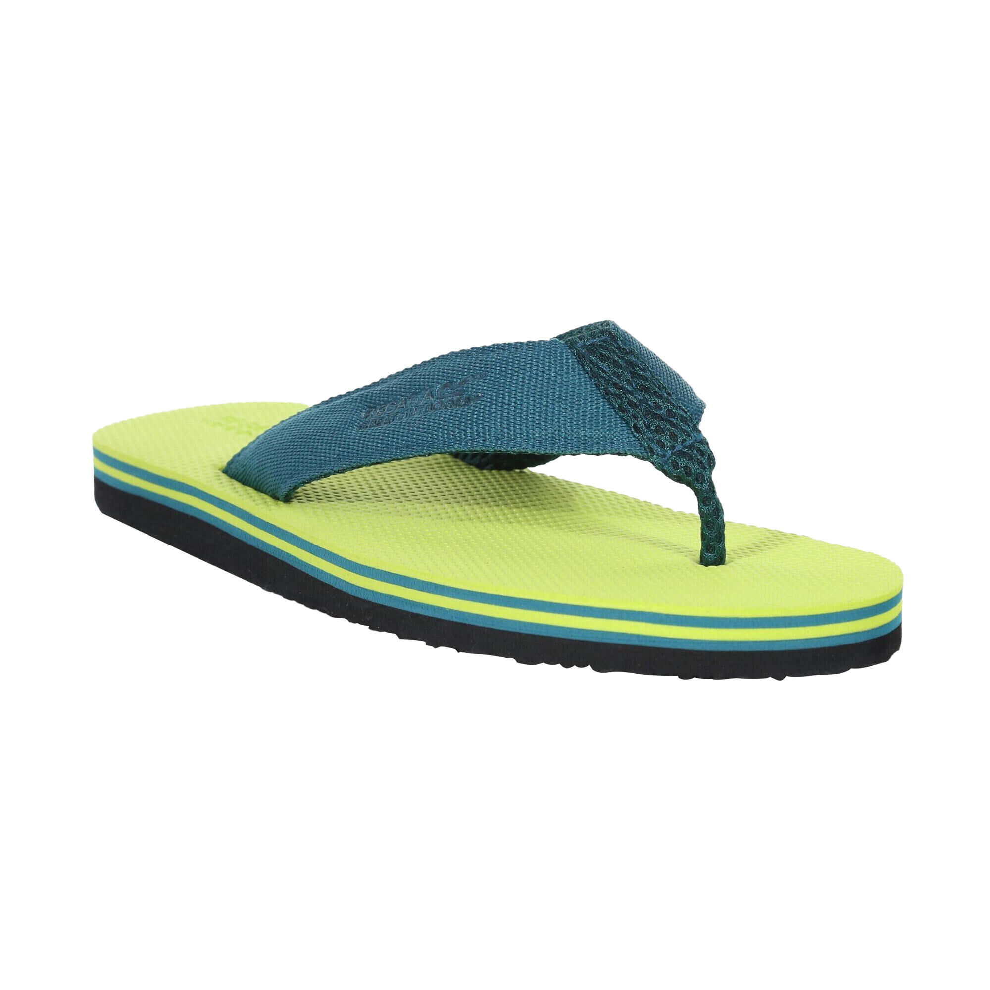 REGATTA Mens Rico Flip Flops (Bright Kiwi/Pacific Green)