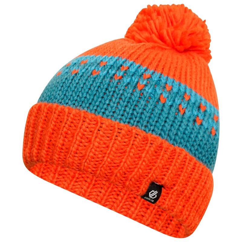 Cappello A Cuffia Pon Pon Bambini Dare 2B Boffin II Arancio Ruggine Corrente Del