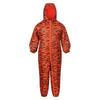 Traje Impermeable Splat II Impreso para Niños/Niñas Naranja Fuego