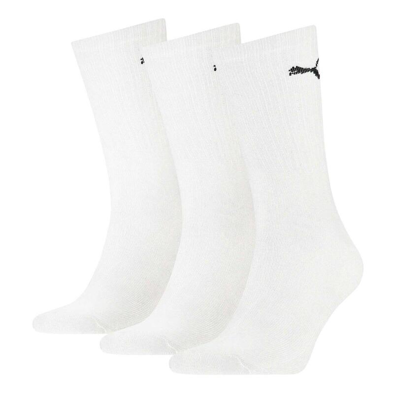 Unisex Sportsocken für Erwachsene, 3erPack Damen und Herren Weiß