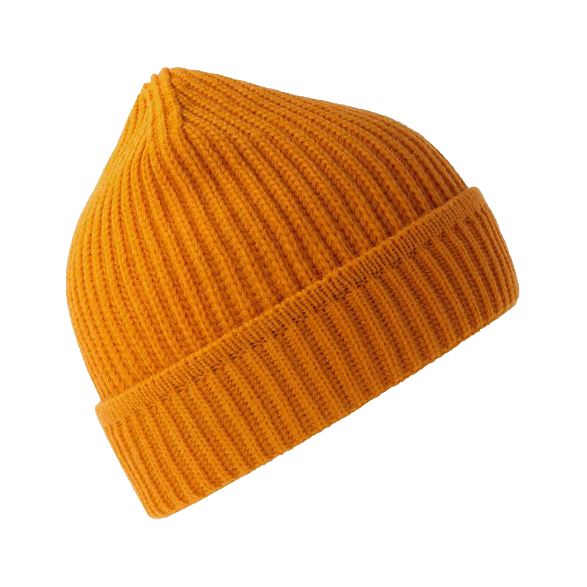 Unisex Adult Maple Ribbed Recycled Beanie (Mustard) 3/3