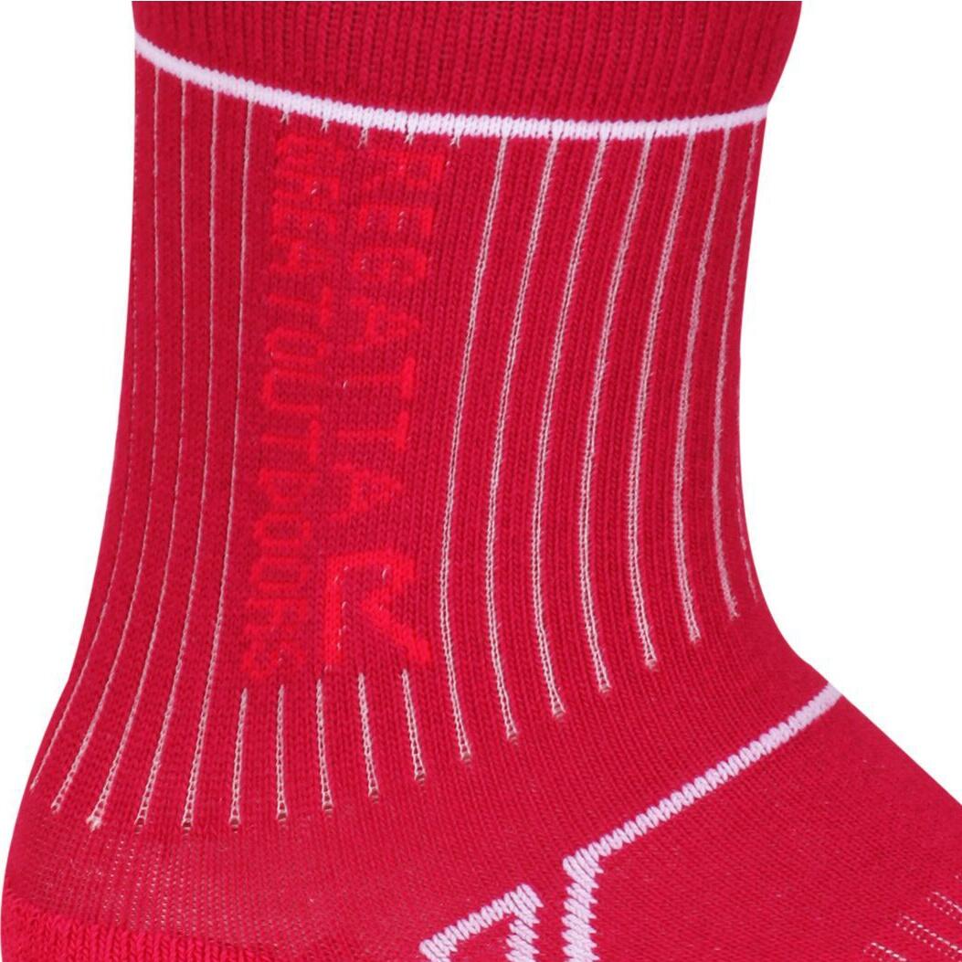 Great Outdoors 2 Jahreszeiten Coolmax Trek & Trail Socken Kinder Kirschrot/Weiß 2/4