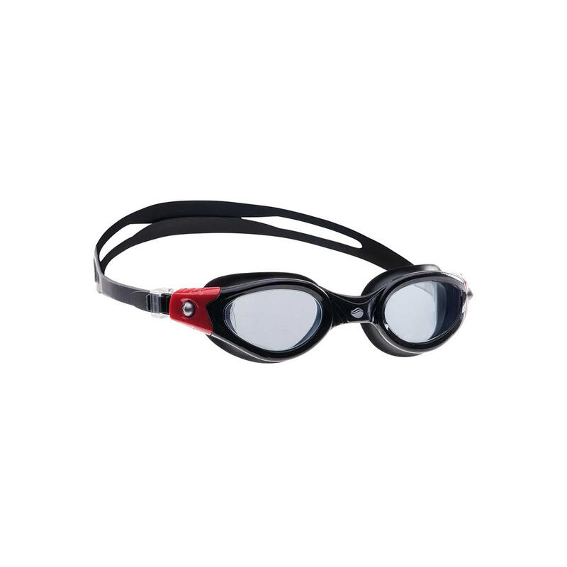 Visio zwembril voor volwassenen (Rook/Zwart/Rood)