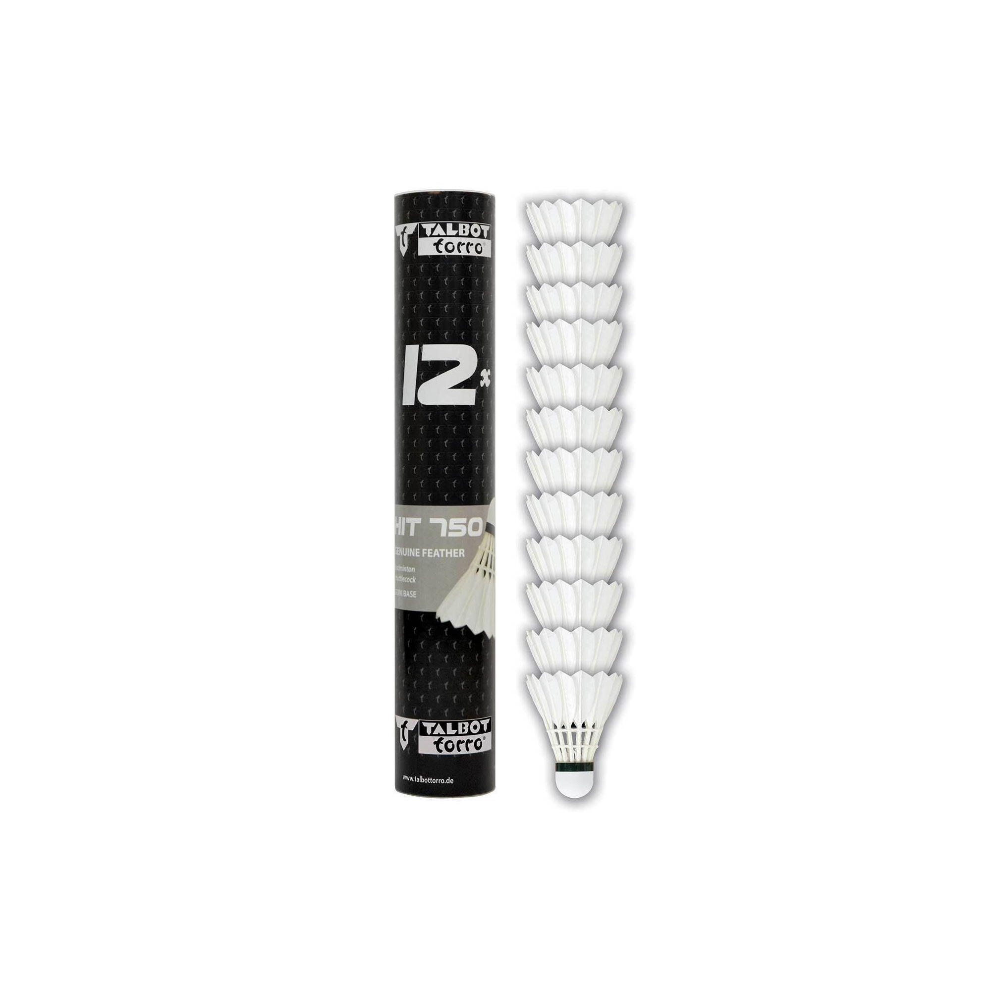 Hit 750 Feather Shuttlecock (Pack of 12) (White) 3/3