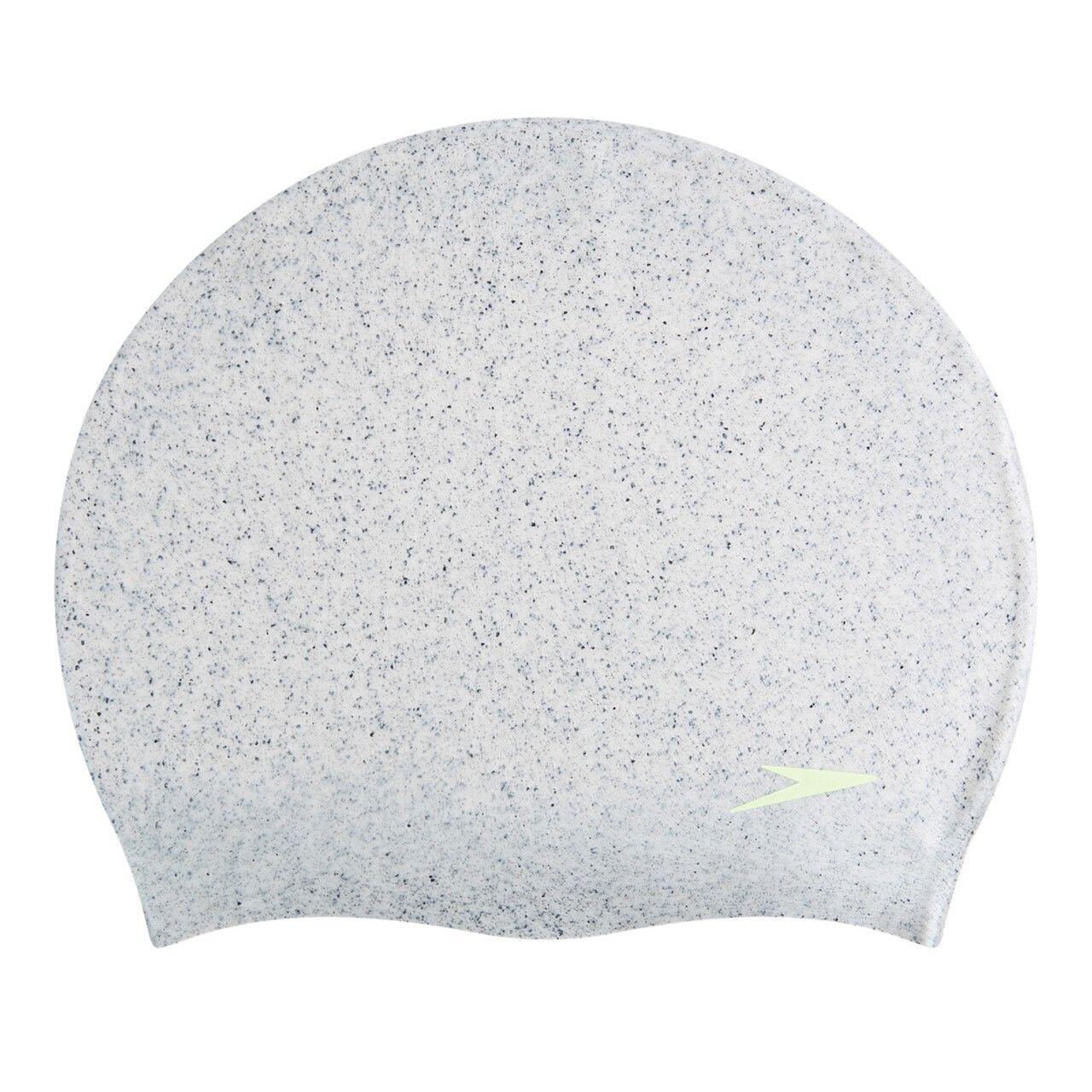 Speedo Recycled Swim Cap - Grey / Bright Zest 1/2