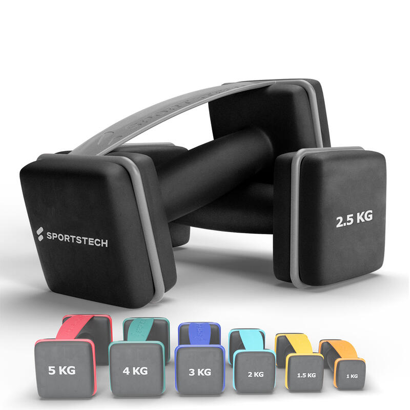 Sportstech Dumbbell AH100, Sportstech Hanteln mit Schlaufe