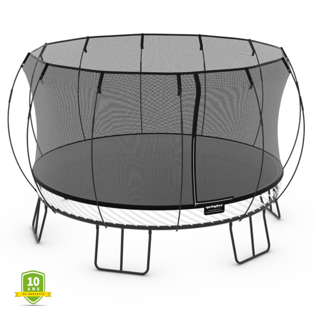 Springfree Trampoline - Springfree Trampoline R132 Jumbo Rond - Trampoline - Noir - 400 Cm - Decathlon