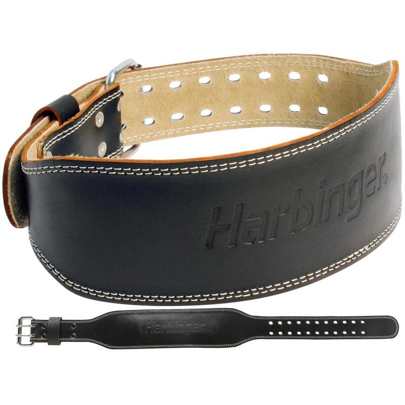 Harbinger Cinturón de cuero acolchado para halterofilia L