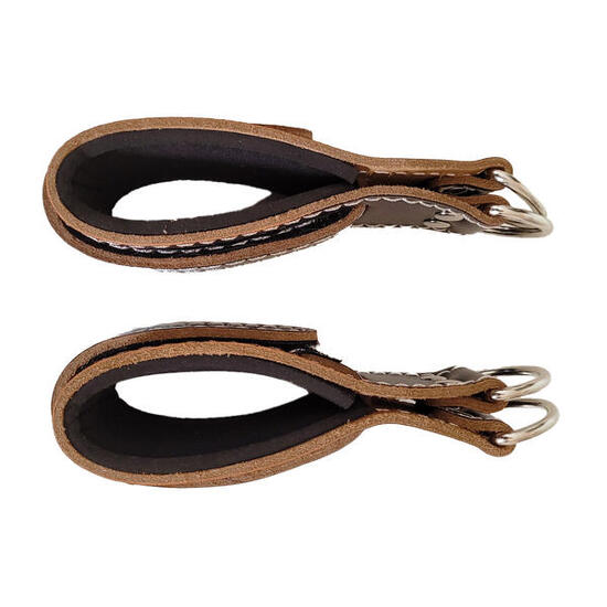 Sangles de tirage pour cheville en cuir + mousqueton GladiatorFit (lot de 2)