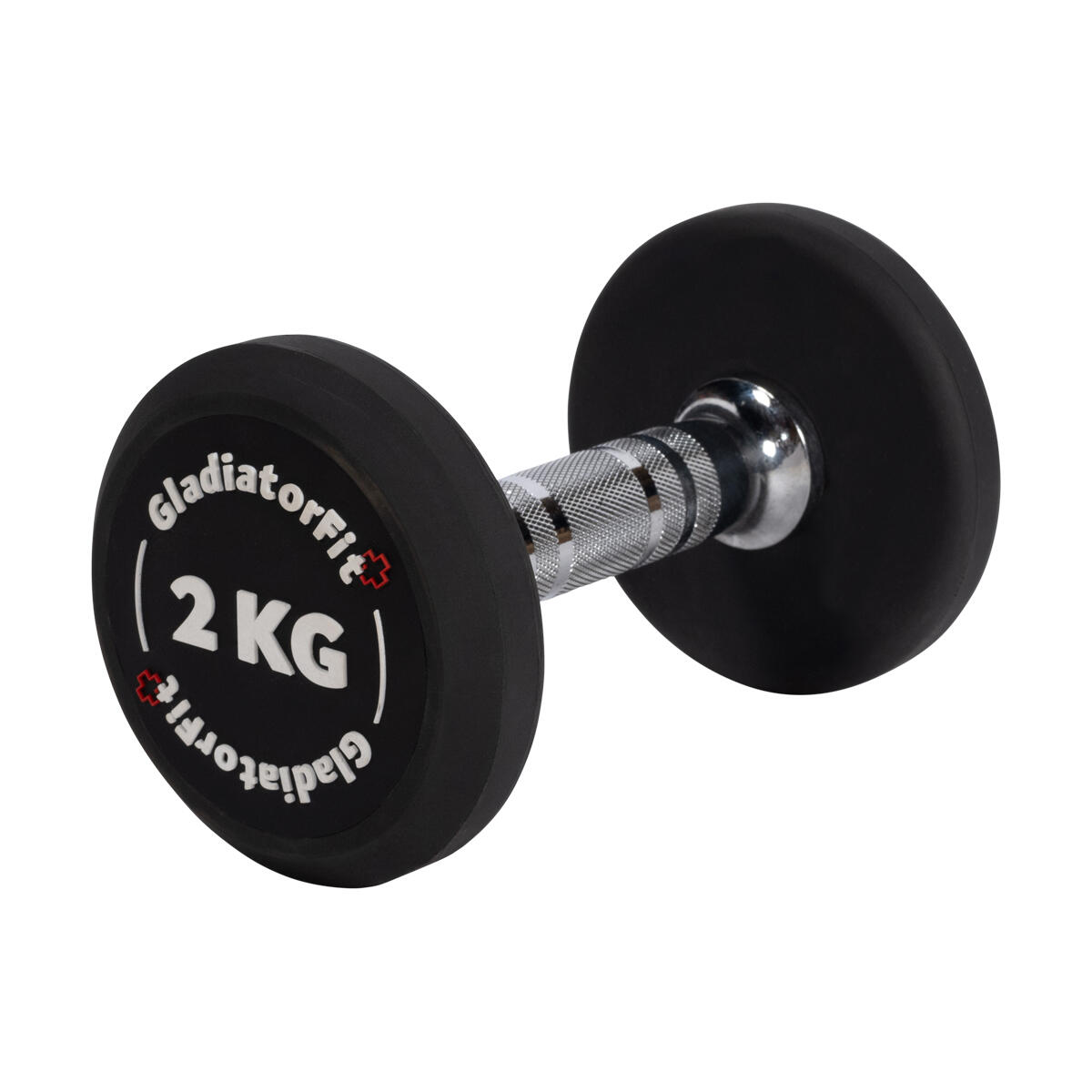 Gladiatorfit - Haltère Rond En Caoutchouc Gladiatorfit - Haltère - Noir - 2 Kg - Decathlon