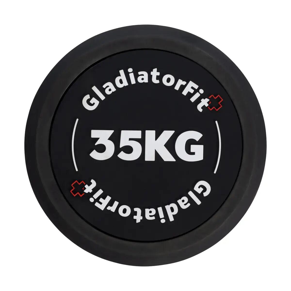 Haltère rond en caoutchouc GladiatorFit 2/2
