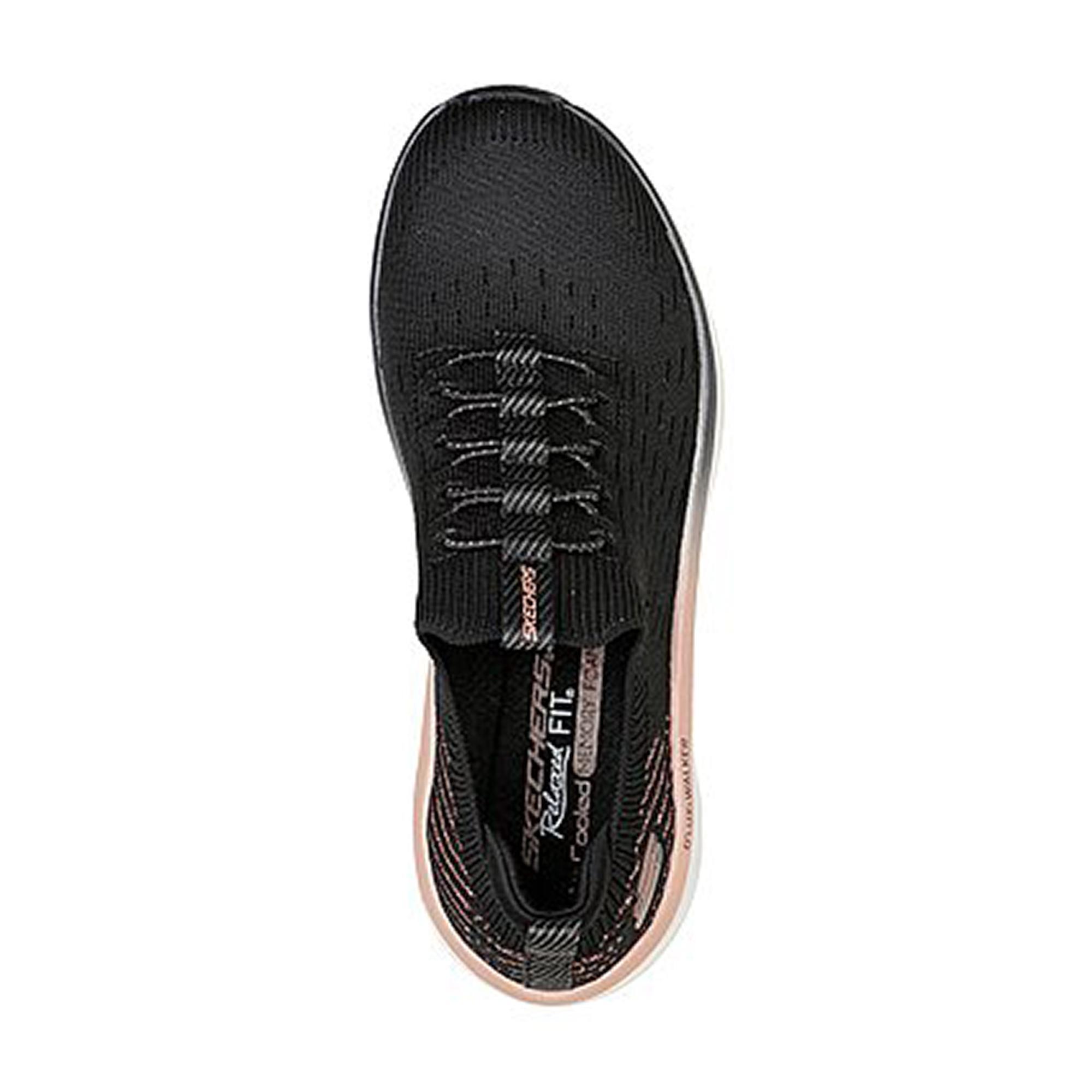 Skechers D'Lux Walker Let it Glow - Sneaker slip-on donna, nero, EU 38 5/5