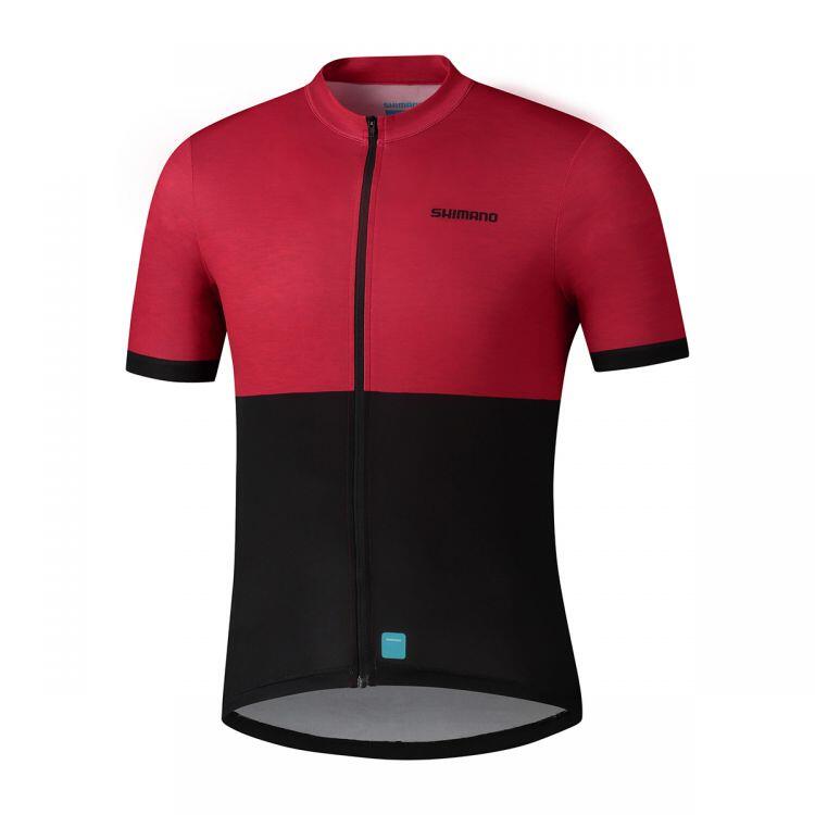 Shimano - Maillot Shimano Element - Maillot Manches Courtes - Noir|rouge - 38 S - Decathlon