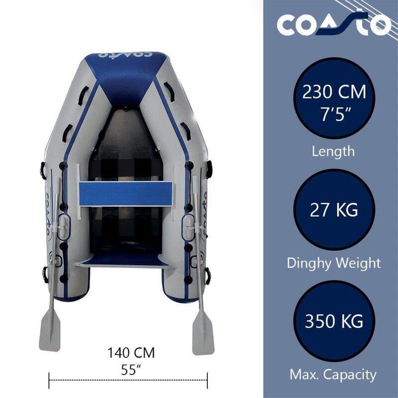 Opblaasbare SLAT 230 Carbon Latte-vloer - 230x140cm - Max 350 kg / 4PK