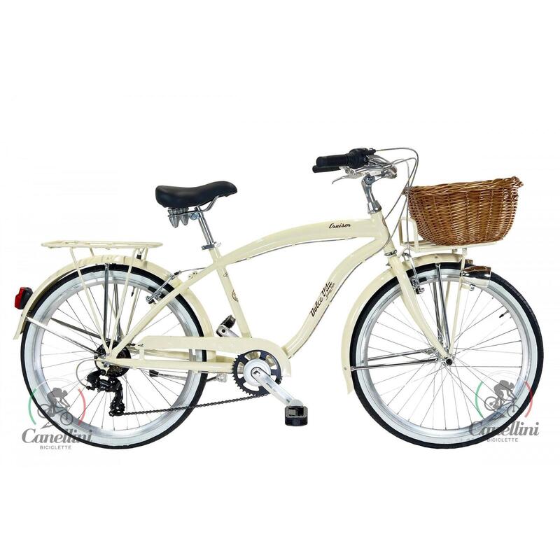 Bicicletta Vintage Cruiser Dolce Vita uomo con cesto